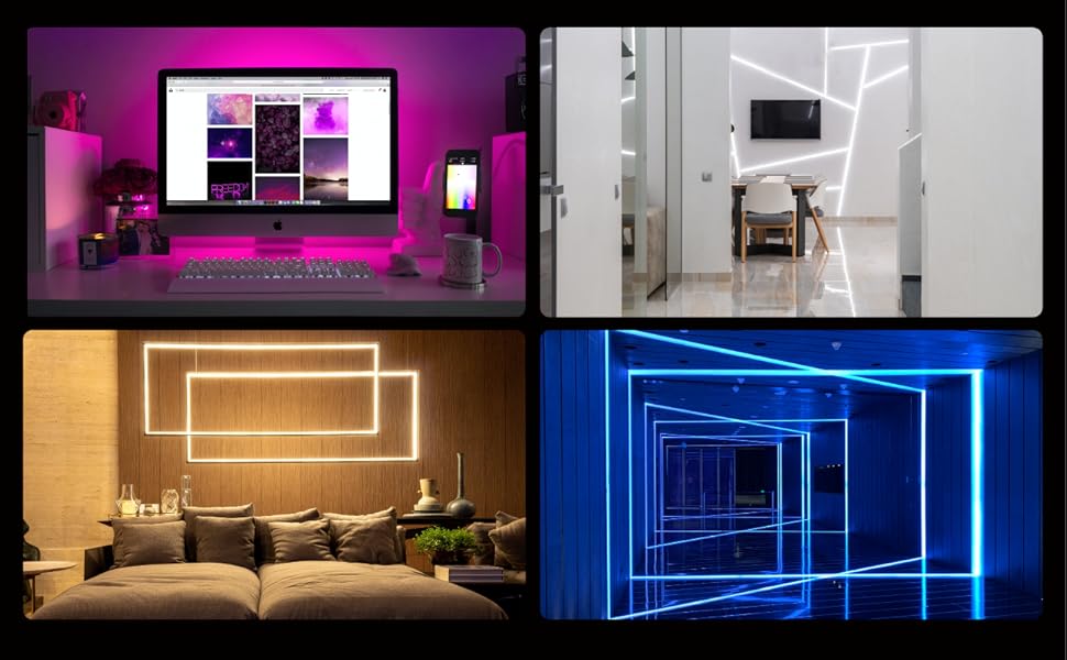 COB LED STRIP LIGHT WHITE car party backlights bedroom computer rv amber 