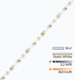 B-Series (Bendable) Zig-Zag Flexible LED Strip Light - Standard Bright (18 LEDs/foot)