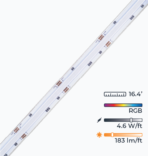 L-Series Dotless™ Linear LED Strip Lights - RGB Color Changing - Water Resistant