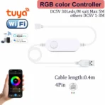 5V USB 5050 RGB Smart LED Strip, Tuya WiFi TV Backlight with Alexa Google Home Voice Control - Image 2