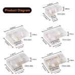 5mm 8mm 10mm L-Shaped COB LED Corner Connectors, 2/3/4Pin Seamless Splice Connectors for RGB CCT COB Light Strip, No Dark Area, 10PCS Per Pack - Image 3